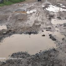 Tidak Layak, Ruas Jalan Way Kanan Penuh Lobang Masyarakat Minta Perbaikan 2 Ruas jalan