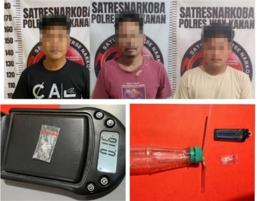 Polres Way Kanan Amankan 3 Pria Kasus Sabu Terancam 4 Tahun 1 IMG 20260320 WA0008 Narkoba