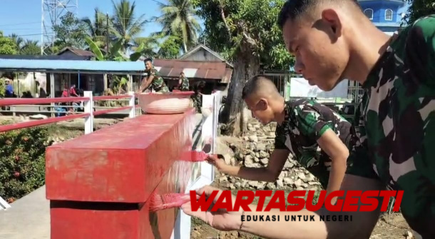 Satgas Percantik Jembatan Garuda dengan Pengecatan Jelang Peresmian