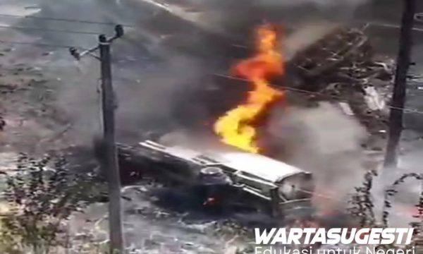 Satu Keluarga Tewas Terbakar Laka Lantas ALS vs Truk Tangki di Karang Anyar