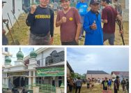 Jelang Hari Raya Kurban 1447 H, Pengurus Masjid Nurul Hasanah Tangkerang Barat Sterilkan Tempat Pemotongan Sapi 4 Hari Raya