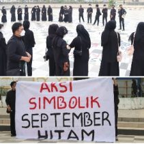 Suarakan HAM, HMI Tanjung Gelar Aksi Simbolik September Hitam 3 September